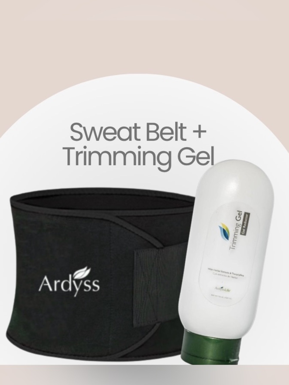 Ardyss trim fusion sweat belt sauna and trimming gel reductor bundle